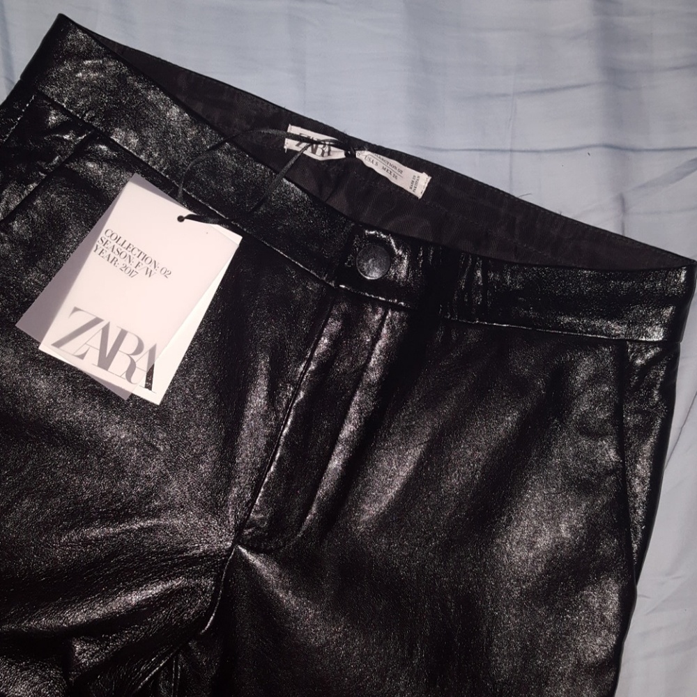 ZARA STUDIO LEATHER PANTS - Picture 7 of 7